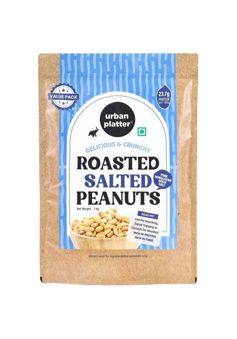Urban Platter Roasted Salted Peanuts, 1Kg [Grade A Groundnut, Singdana, Skin Removed, Vacuum Packed, Fresh, Product Of Bharuch]