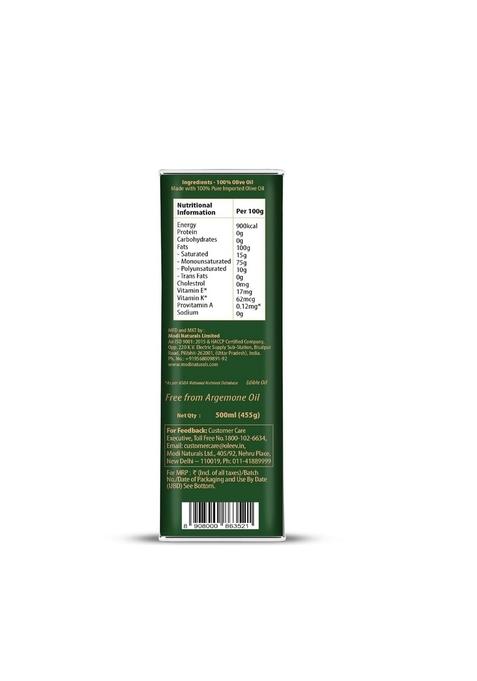 Olivana Natural Olive Oil, Tin, 500 Ml