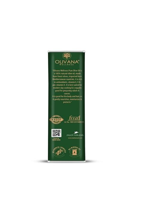 Olivana Natural Olive Oil, Tin, 500 Ml