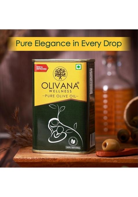 Olivana Natural Olive Oil, Tin, 500 Ml