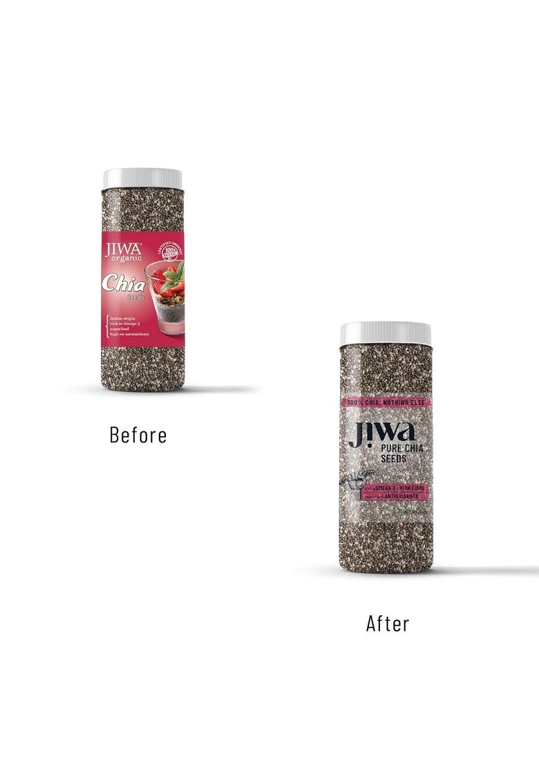 Jiwa Healthy By Nature Pure Chia Seeds| Raw & Unroasted | Rich In Omega 3, Antioxidants And High Fiber Seeds For Eating Superfood 200 G