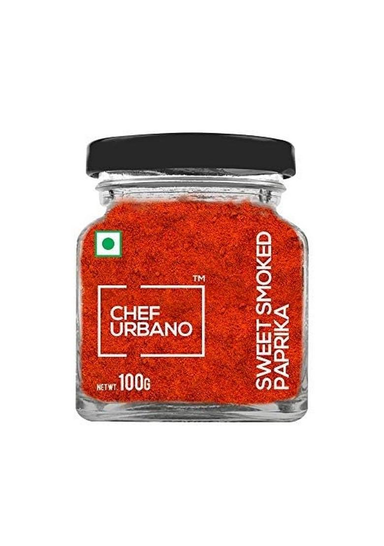 Chef Urbano Smoked Paprika Sweet 100G | Produce Of Spain Pimentos Smoky Flavour No Artificial Colours Preservatives Vegetarian 100% Pure & Natural