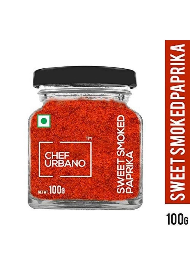 Chef Urbano Smoked Paprika Sweet 100G | Produce Of Spain Pimentos Smoky Flavour No Artificial Colours Preservatives Vegetarian 100% Pure & Natural