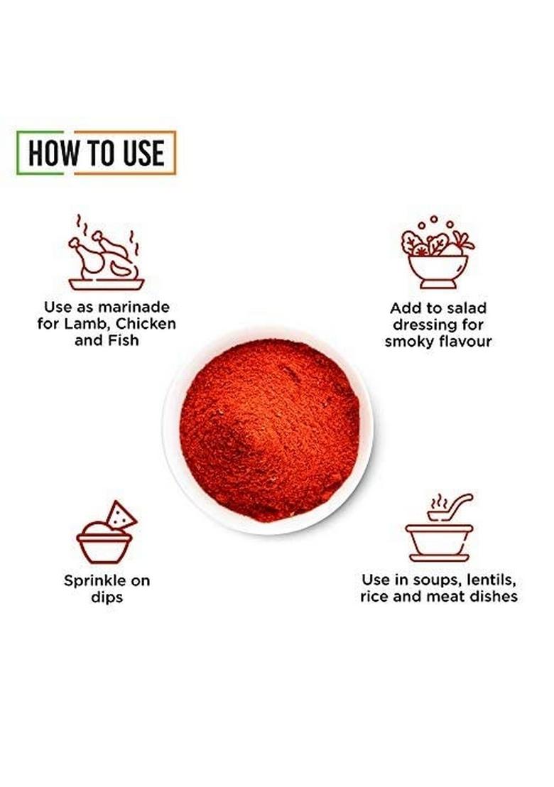 Chef Urbano Smoked Paprika Sweet 100G | Produce Of Spain Pimentos Smoky Flavour No Artificial Colours Preservatives Vegetarian 100% Pure & Natural