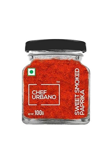 Chef Urbano Smoked Paprika Sweet 100G | Produce Of Spain Pimentos Smoky Flavour No Artificial Colours Preservatives Vegetarian 100% Pure & Natural