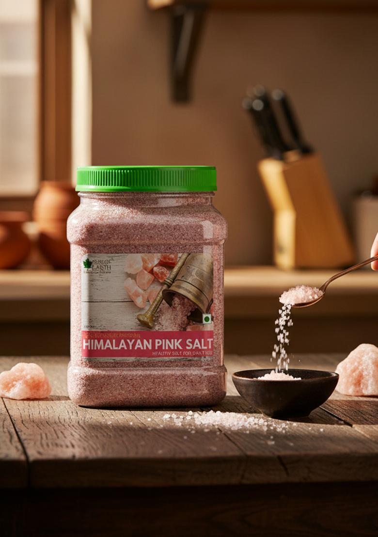 Bliss Of Earth 1Kg Pure Himalayan Pink Salt Non Iodised Rock For Weight Management & Healthy Cooking, Natural Substitute White
