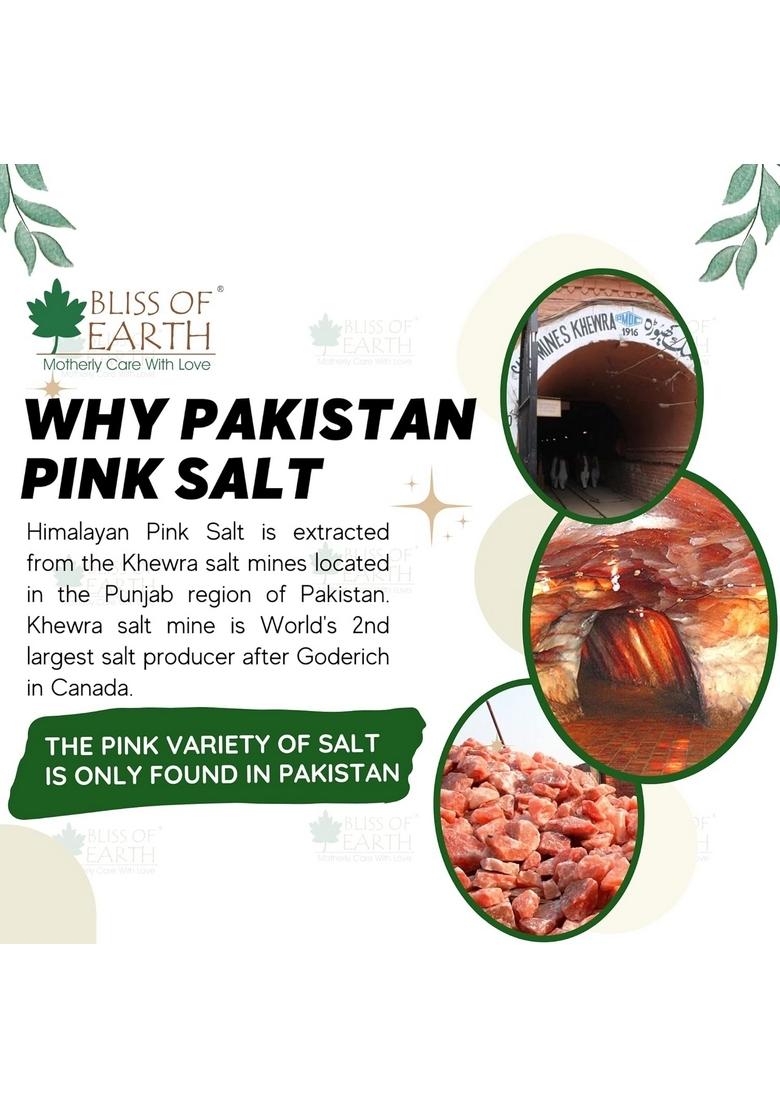 Bliss Of Earth 1Kg Pure Himalayan Pink Salt Non Iodised Rock For Weight Management & Healthy Cooking, Natural Substitute White