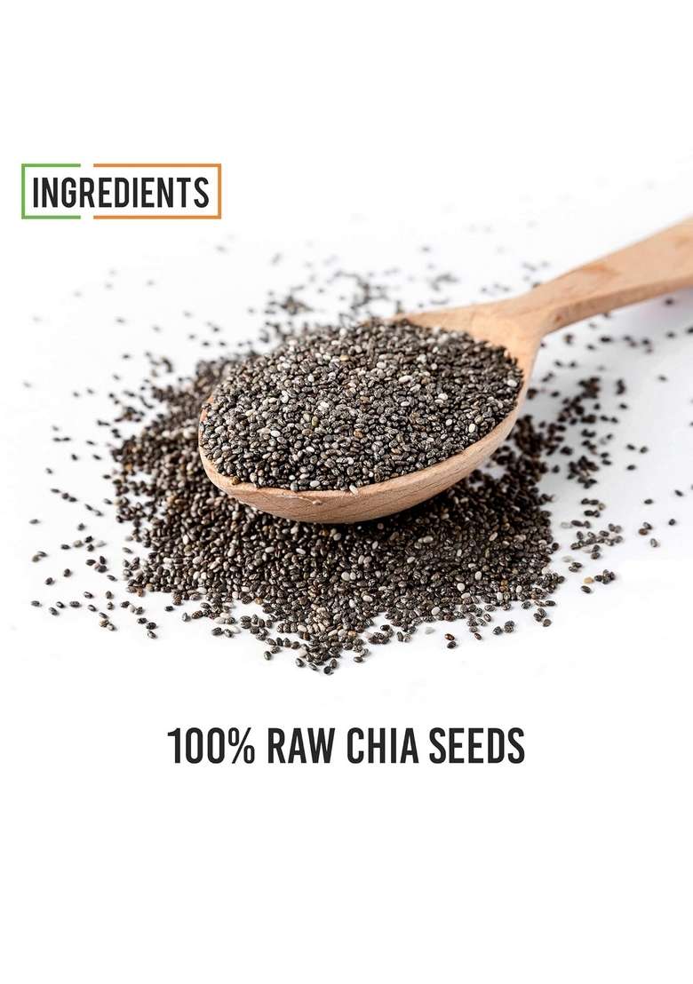 Chef Urbano Chia Seeds 180 Gms- Non-Gmo And Fibre Rich | Omega-3 For Eating Healthy Snacks - Indya