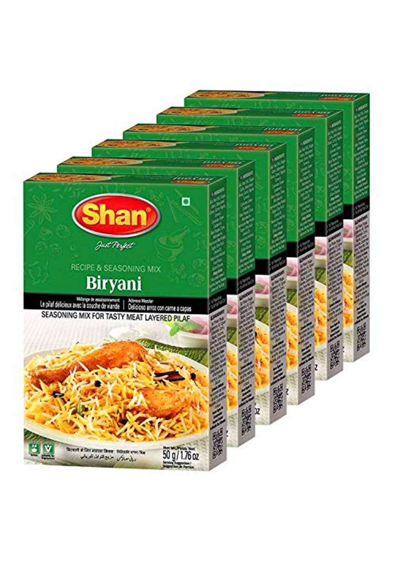 Shan Biryani Mustard Masala, 6 Pack, X 50 G - Indya