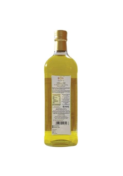 Sol Spanish Pure Olive Oil | 1L Rich In Flavor Ideal For Everyday Indian Cooking Perfect Cooking, Roasting And Marinades Glass Bottle