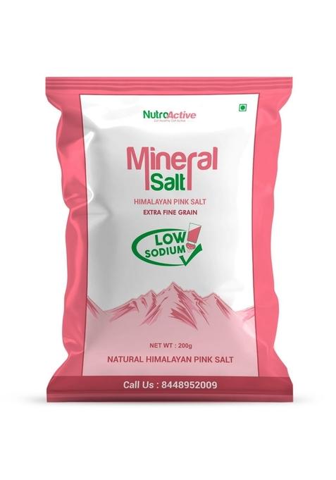 Nutroactive Mineralsalt Low Sodium Himalayan Rock Pink Salt Extra Fine Grain 200G