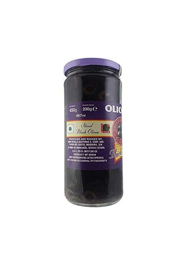 Olicoop Black Slice Olives + Green Olives, 450G, Pack Of 1 Unit Each, For Authentic Taste In Cooking, Snacking, Pizzas Toppings Or Italian Pastas Ingredient