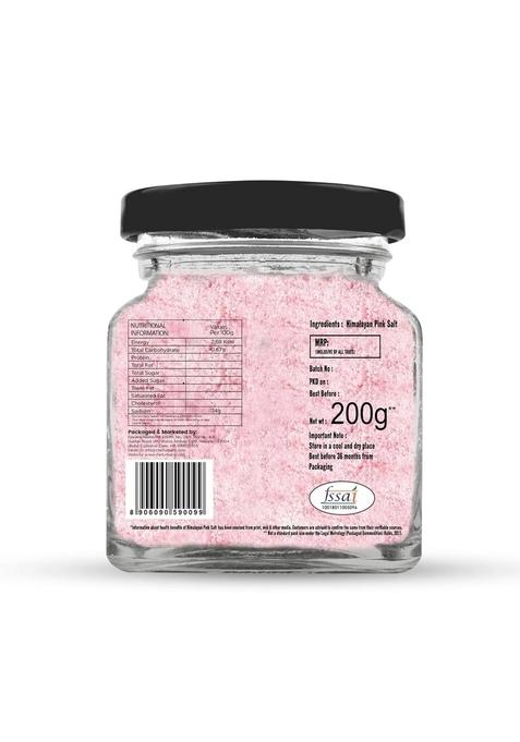 Chef Urbano Himalayan Pink Salt 200 G | Pure & Natural Mineral Rich Low Sodium Packed With 84 Minerals Glass Bottle