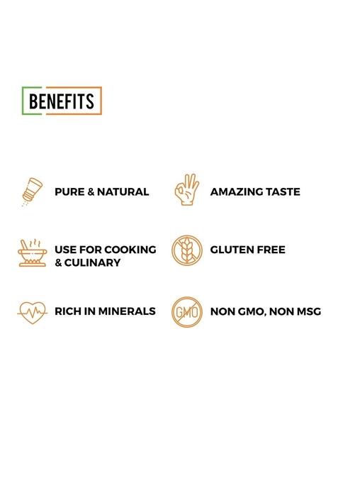 Chef Urbano Himalayan Pink Salt 200 G | Pure & Natural Mineral Rich Low Sodium Packed With 84 Minerals Glass Bottle