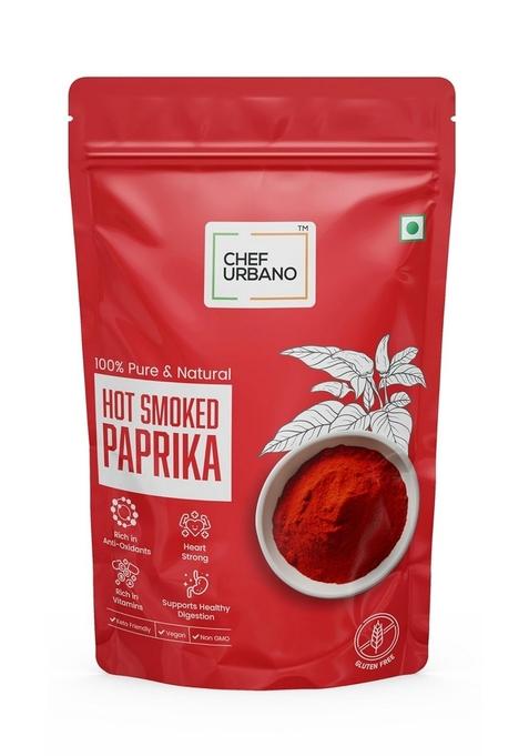 Chef Urbano Smoked Paprika Hot 250G | Produce Of Spain Pimentos Smoky Flavour No Artificial Colours Preservatives Vegetarian 100% Pure & Natural