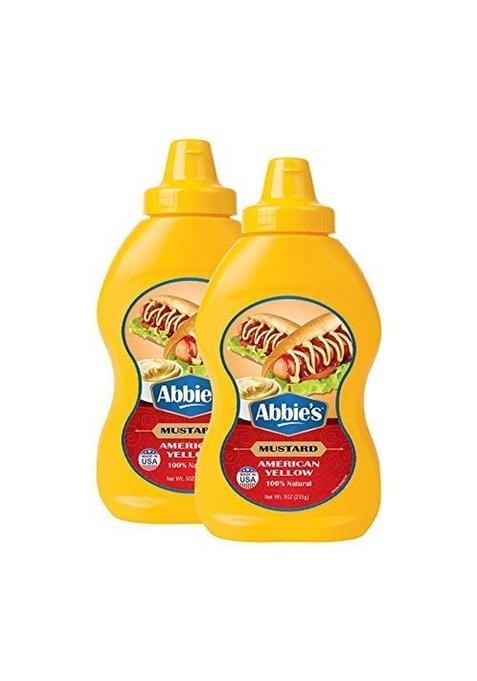 Abbie'S Squeeze Yellow Mustard, 255 Grams, Pack Of 2, Product Usa