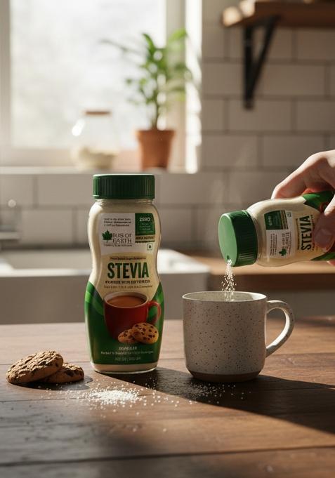 Bliss Of Earth Stevia Powder, Organic Sugar Free Zero Calorie Sweetener Diabetic And Keto Friendly 99.8% Purity Vegetarian Gluten Quick Dissolve 200G Jar Pack 2