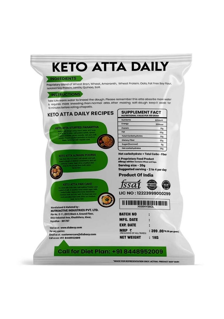 Nutroactive Keto Atta Daily | Nuts Free Low Carb Weight Loss For Diet