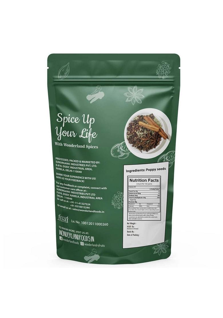 Wonderland Foods (Device) 500G (250G X 2) Whole Spices Poppy Seeds Pouch | Khas Khas, Posto 100% Natural