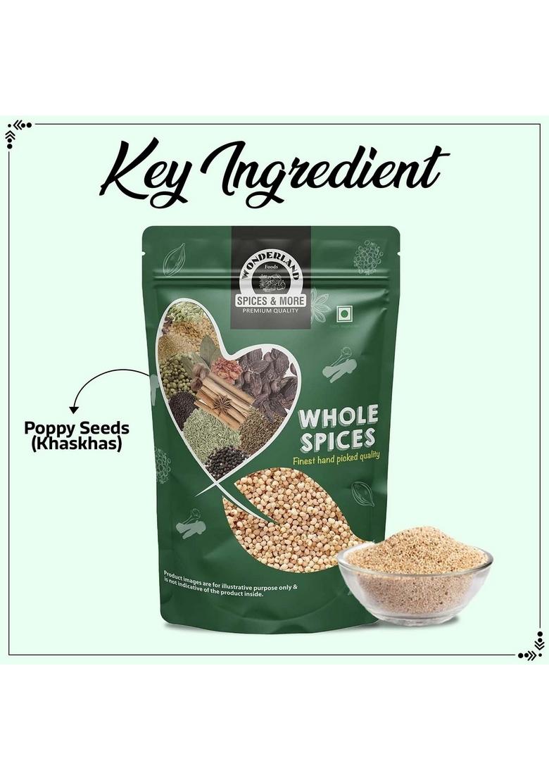 Wonderland Foods (Device) 500G (250G X 2) Whole Spices Poppy Seeds Pouch | Khas Khas, Posto 100% Natural