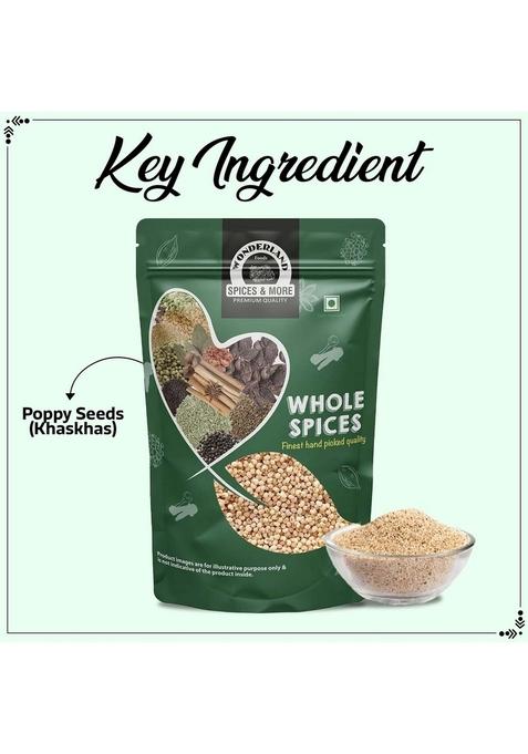 Wonderland Foods (Device) 500G (250G X 2) Whole Spices Poppy Seeds Pouch | Khas Khas, Posto 100% Natural