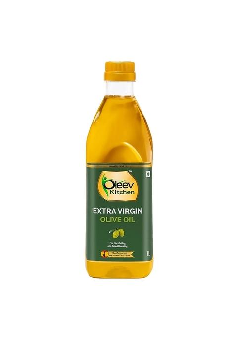 Oleev Extra Virgin Olive Oil, For Garnishing And Salad Dressing, 1L Pet Bottle