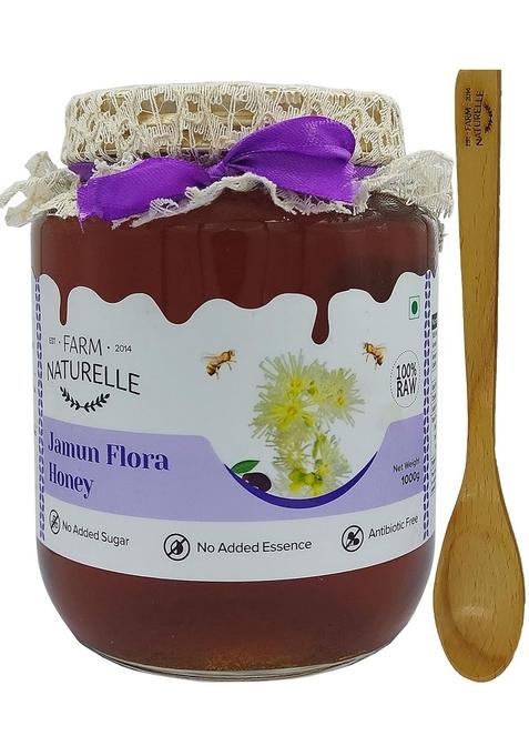 Farm Naturelle Raw Jamun Honey 1Kg| Glass Bottle | 100% Pure Unprocessed & Natural Ayurvedic Rich In Vitamins And Minerals Helps Boost Immunity