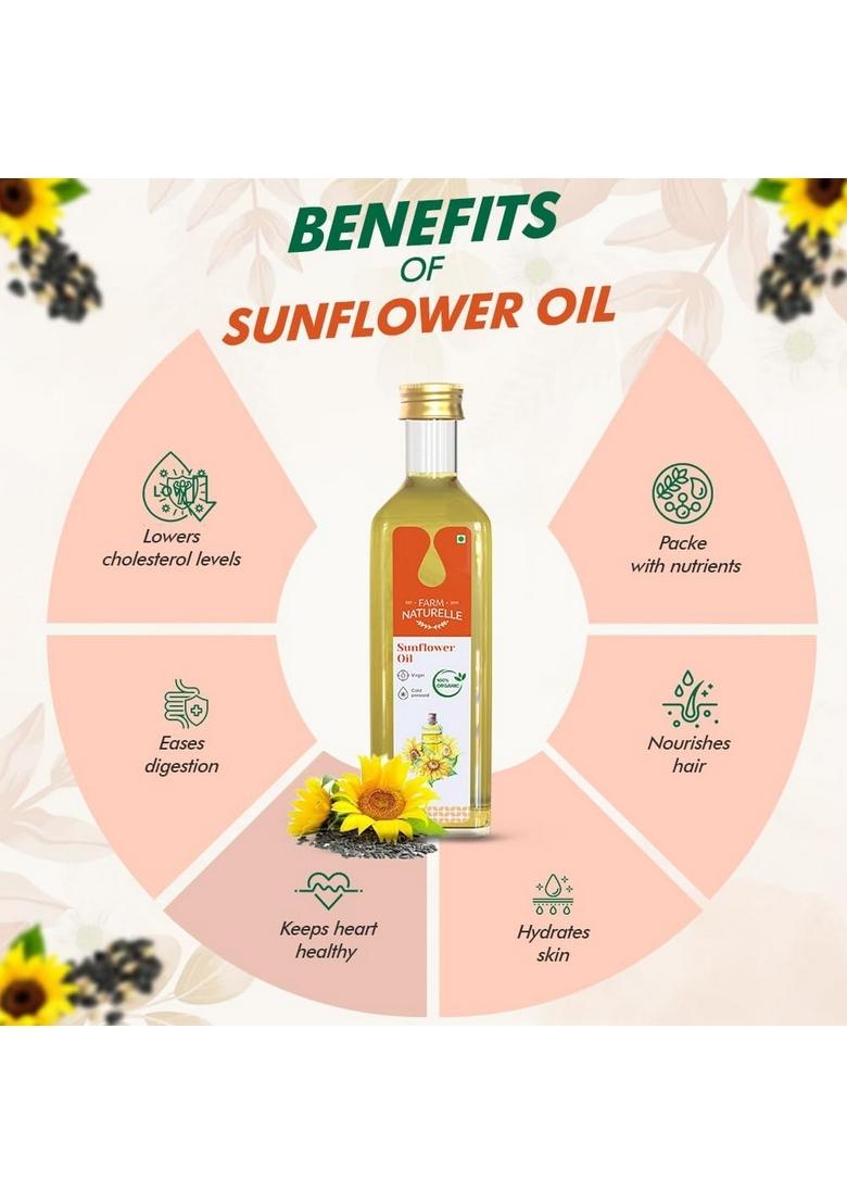 Farm Naturelle Organic Virgin Cold Pressed Sunflower Oils