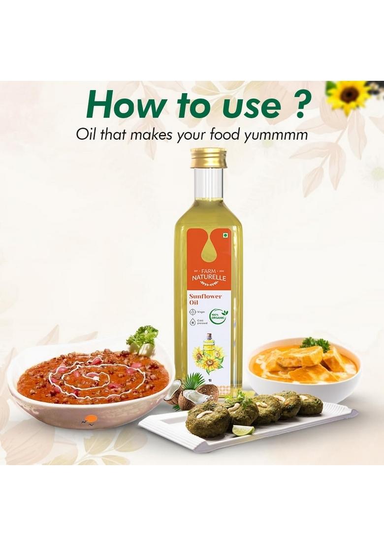 Farm Naturelle Organic Virgin Cold Pressed Sunflower Oils