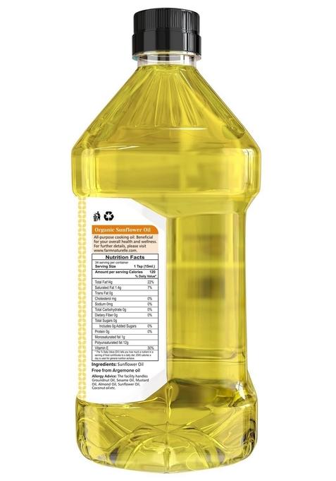 Farm Naturelle Organic Virgin Cold Pressed Sunflower Oils
