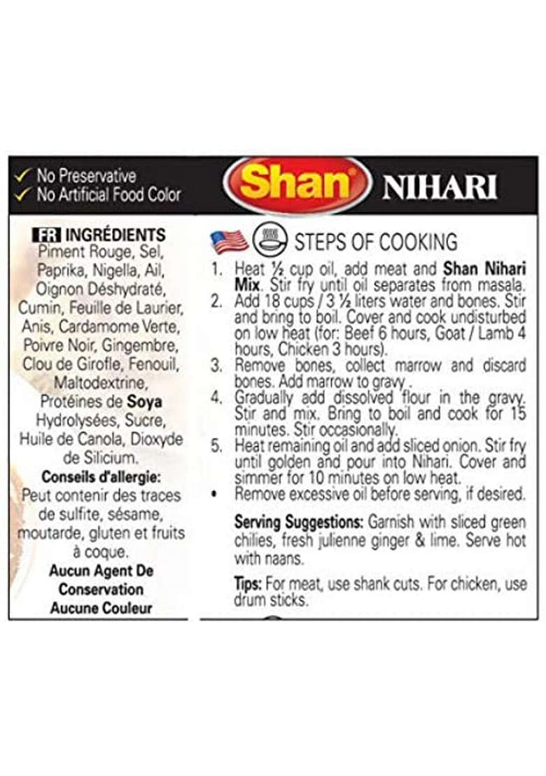 Shan Nihari Masala, 2.12 Oz ℮ 60 G, 8 Pack - Indya