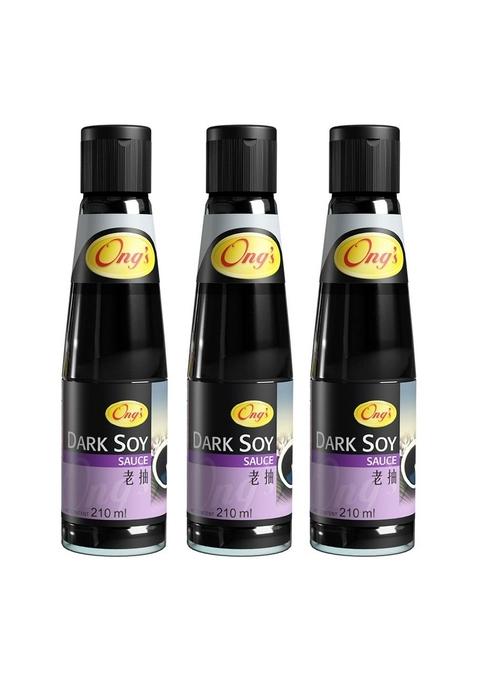 Ong'S Dark Soya Sauce, 210G, Pack Of 3
