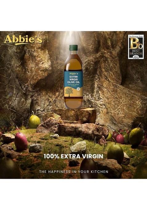 Abbie'S Extra Virgin Olive Oil Perfect For Cooking And Salad Dressing Packed In Italy | Rich Taste Premium & Light Healthy Choice 1 Liter (Pack Of 1)