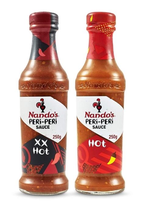 Nando'S Peri Chilli Sauce - Xx Hot 250G + 250G, Pack Of 1 Each