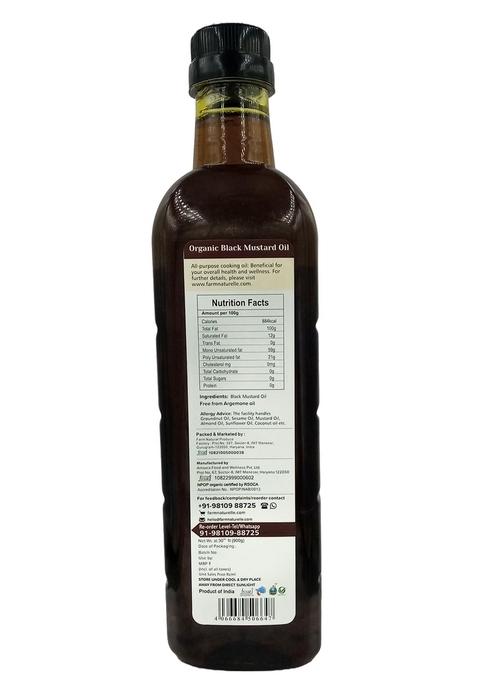 Wow Cooking Oils -Wood Pressed Black Mustard Oil 925 Ml | For |Maintane Heart Health