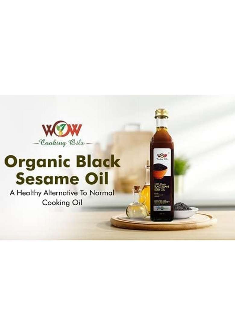 Wow Cooking Oils Organic Black Sesame Seed Oil, 925 Ml - Indya
