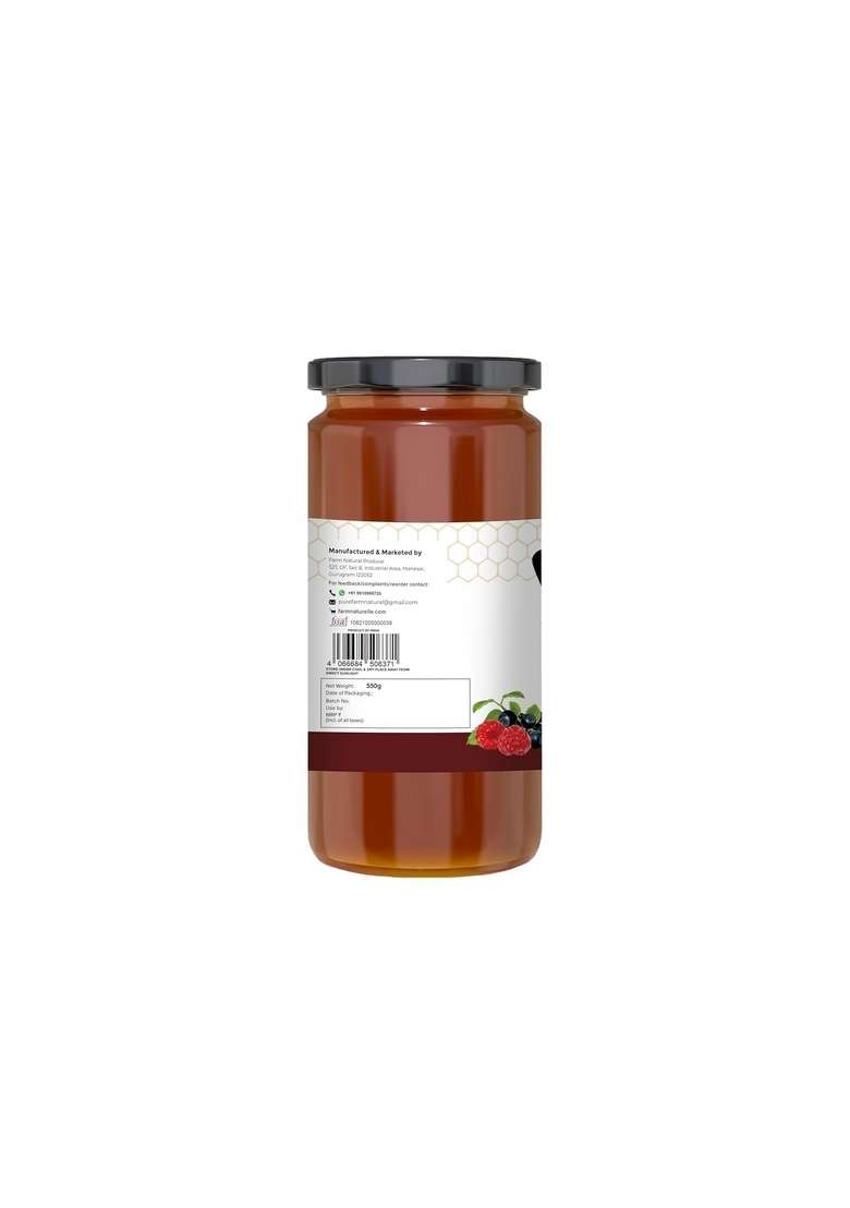 Wow Buzzing Bee - Raw Honey Wild Berry & Neem | Pack Of 2 (550G + 55G) 100% Pure, No Sugar Adulteration Natural Immunity Booster - Indya