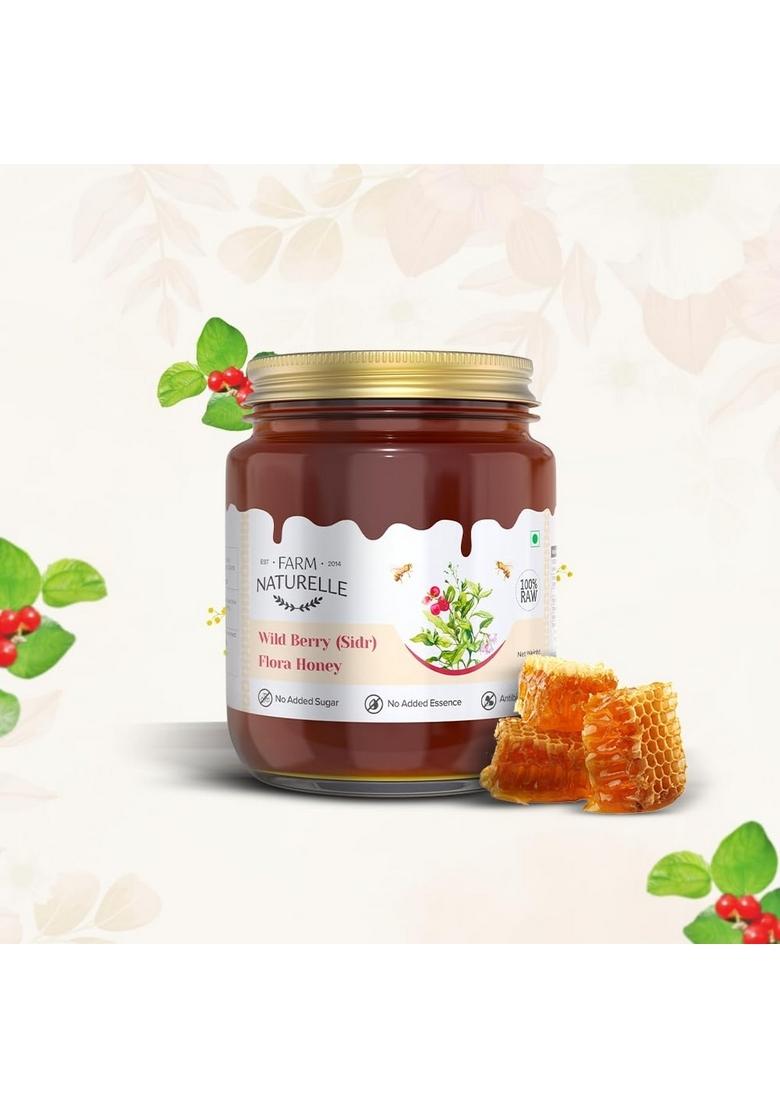 Farm Naturelle Naturelle-Wild Berry (Sidr) Flora Honey |1000Gm+150Gm Extra And A Wooden Spoon|100% Pure, Raw Natural Un-Processed