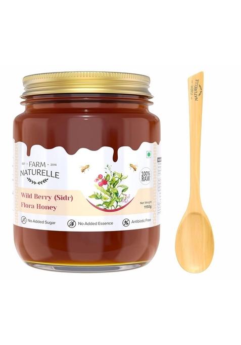 Farm Naturelle Naturelle-Wild Berry (Sidr) Flora Honey |1000Gm+150Gm Extra And A Wooden Spoon|100% Pure, Raw Natural Un-Processed