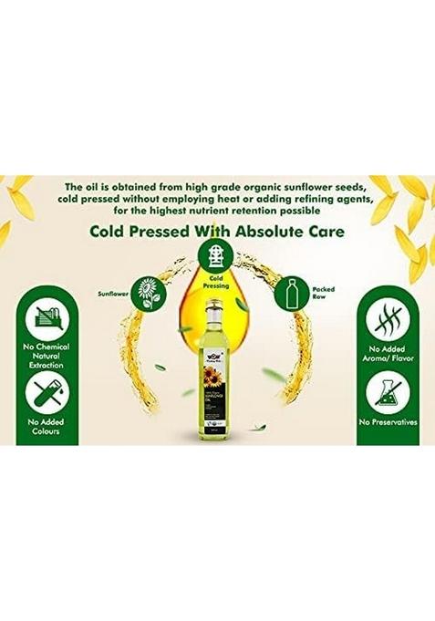 Wow Cooking Oils Certified Organic Virgin Cold Pressed Sunflower Oil 425 Ml