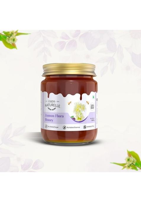 Farm Naturelle Naturelle-Jamun Flower Wild Forest Honey| 100% Pure Honey|1000G+150Gm Extra And A Wooden Spoon|Raw Natural Un-Processed