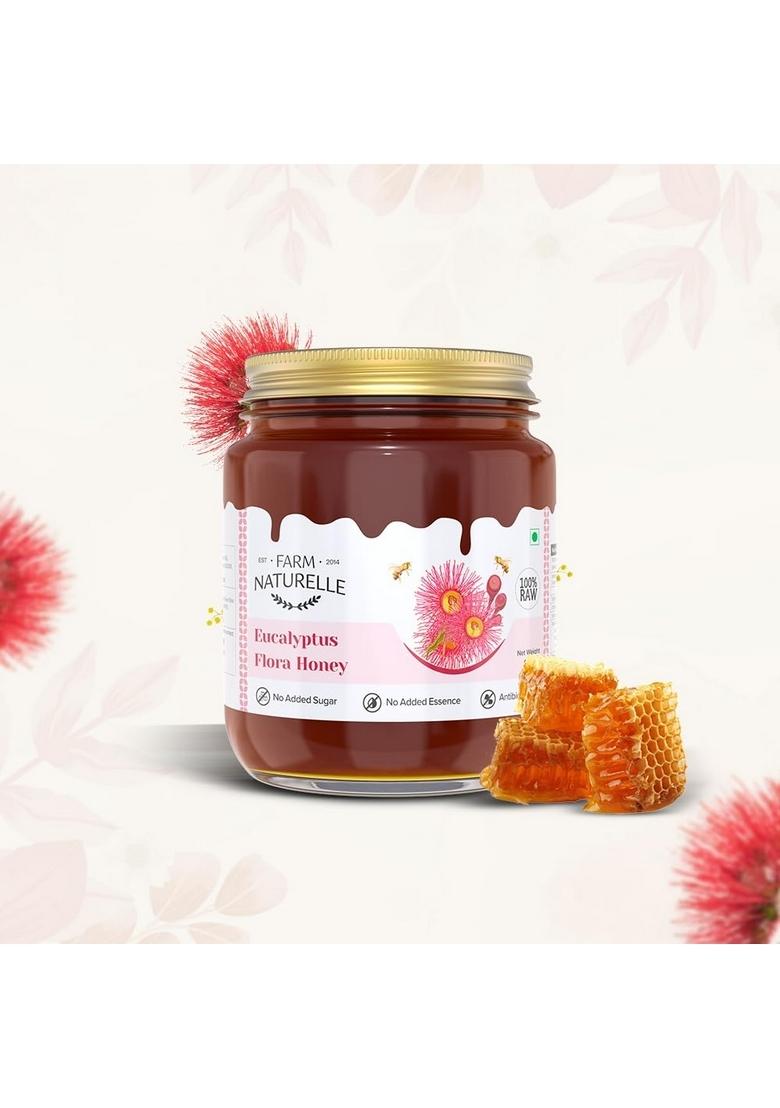 Farm Naturelle Naturelle-Eucalyptus Flower Wild Forest (Jungle) Honey|850G+150 Extra And A Wooden Spoon|Pure Honey, Raw | Natural Un-Processed