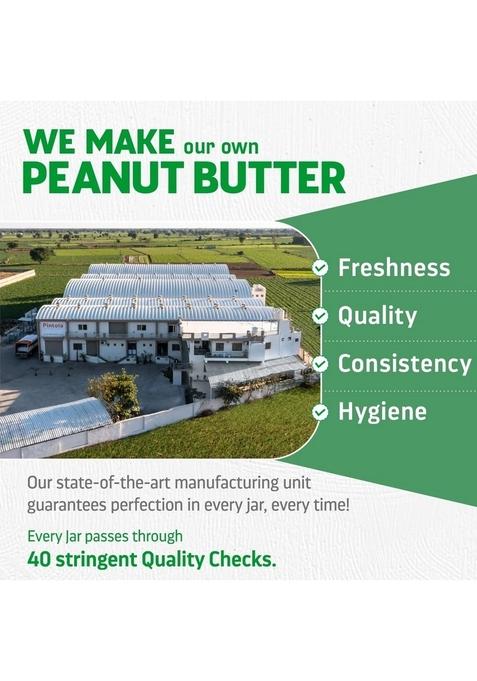 Pintola All Natural Peanut Butter Crunchy 1Kg | Smooth, Unsweetened 30G Protein Gluten & Cholesterol Free, Vegan Butter, Nut High In Spread, 100% Pure Roasted Peanuts