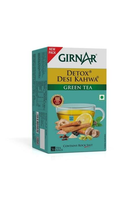 Girnar Food & Beverages Pvt. Ltd. Detox Green Tea - Desi Kahwa (36 Bags) 90 Gm