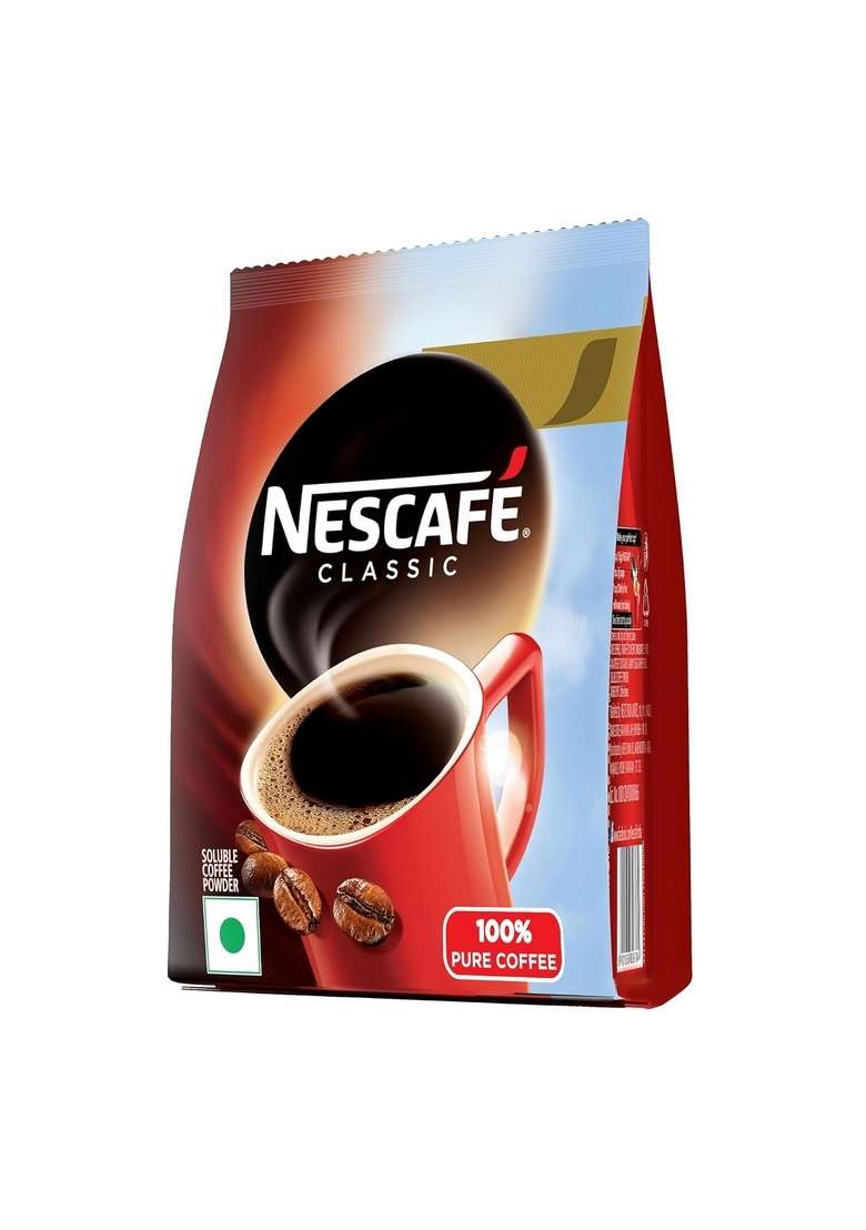 Nescafe Classic Instant Coffee Powder | Great Start To Your Morning 100% Pure 200G Pouch - Indya