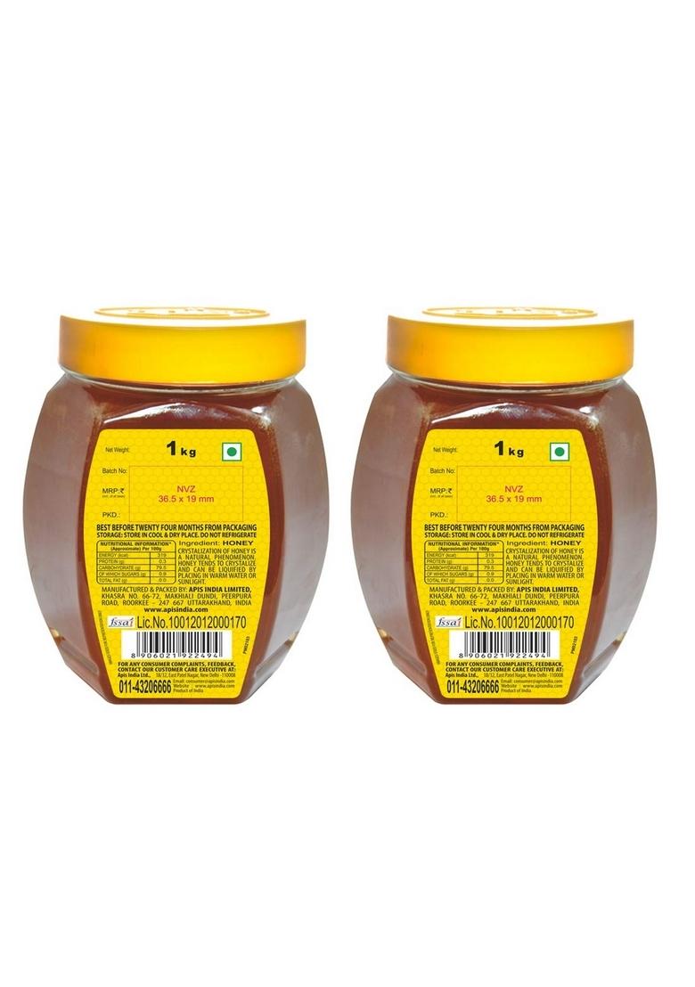 Apis Himalaya Honey, 1Kg Each (Buy 1 Get Free)| 100% Pure| No Added Sugar Or Adulteration