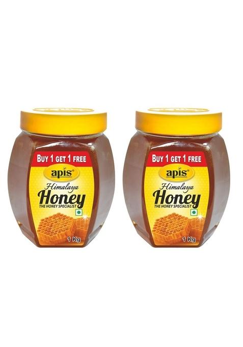 Apis Himalaya Honey, 1Kg Each (Buy 1 Get Free)| 100% Pure| No Added Sugar Or Adulteration