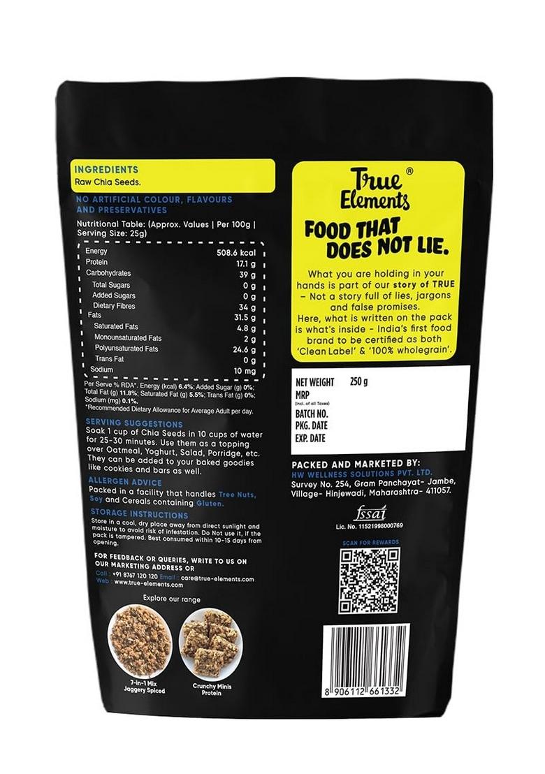 True Elements Chia Seeds 250G