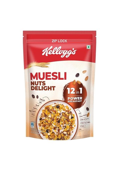 Kellogg'S Muesli Nuts Delight 1000 G | 12-In-1 Power Breakfast India'S No. 1 Multigrain Cereal|Almond