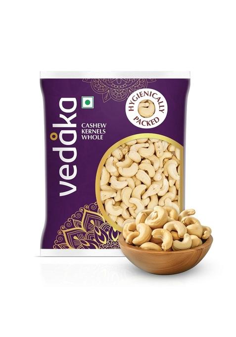 Vedaka Amazon Brand - Whole Cashews | 200 Gram Grade W320 Kaju Gluten-Free & Plant Based Protein Firm Texture, Rich Taste Regular-Sized, Non-Split Healthy Snack